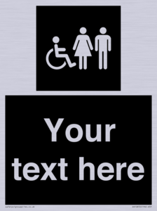 Custom information: black panel disabled female and male